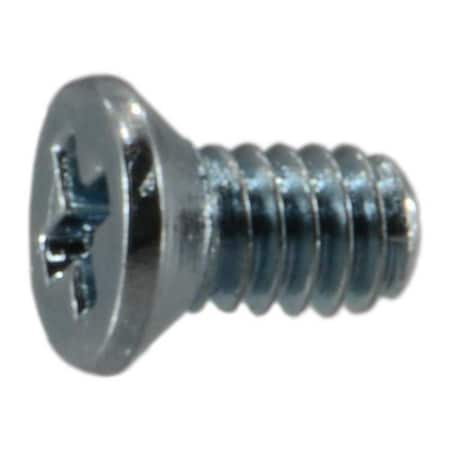 Midwest Fastener #0-80 x 1/8 in Phillips Flat Machine Screw, Zinc Plated Steel, 30 PK 930461